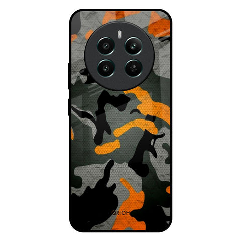 Camouflage Orange Glossy Case For Realme 12 Plus 5G