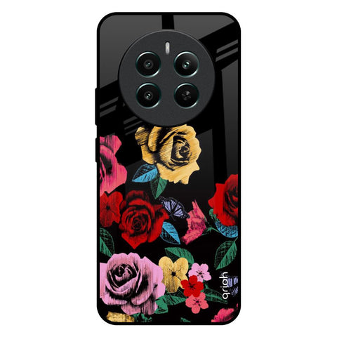Floral Decorative Glossy Case For Realme 12 Plus 5G