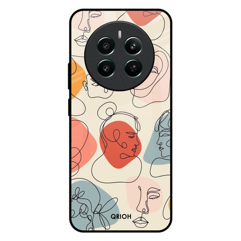 Abstract Faces Glossy Case for Realme 12 Plus 5G