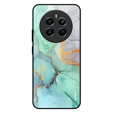 Green Marble Glossy Case for Realme 12 Plus 5G