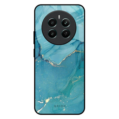 Blue Golden Glitter Glossy Case for Realme 12 Plus 5G
