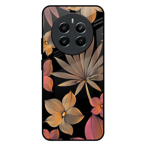 Lines Pattern Flowers Glossy Case for Realme 12 Plus 5G