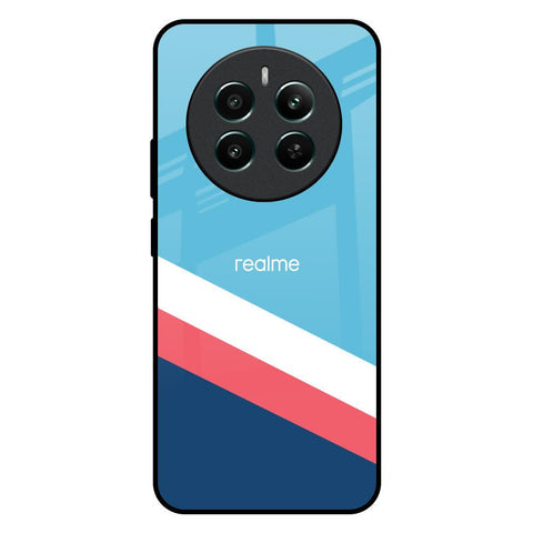 Pink & White Stripes Glossy Case For Realme 12 Plus 5G
