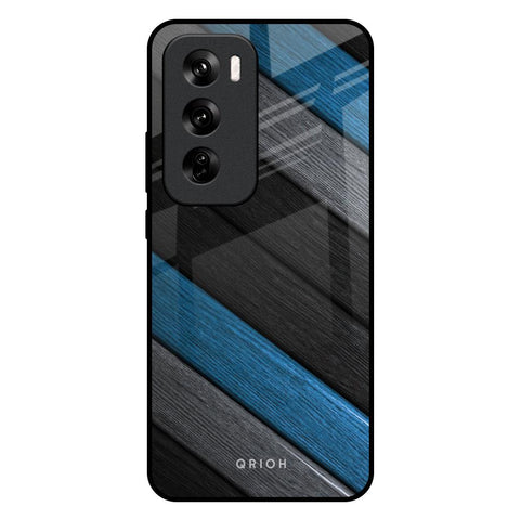Multicolor Wooden Effect Glossy Case for Oppo Reno 12 5G