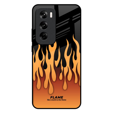 Fire Flame Glossy Case for Oppo Reno 12 Pro 5G