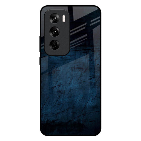 Dark Blue Grunge Glossy Case for Oppo Reno 12 Pro 5G