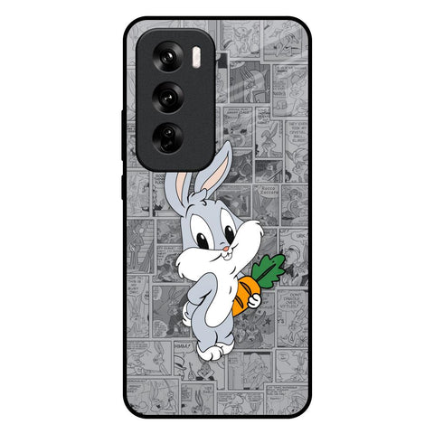 Cute Baby Bunny Glossy Case for Oppo Reno 12 Pro 5G