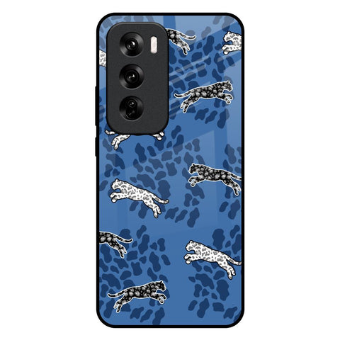 Blue Cheetah Glossy Case for Oppo Reno 12 Pro 5G