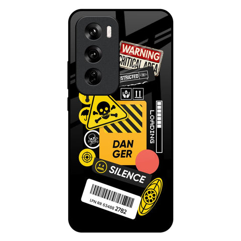 Danger Signs Glossy Case for Oppo Reno 12 Pro 5G
