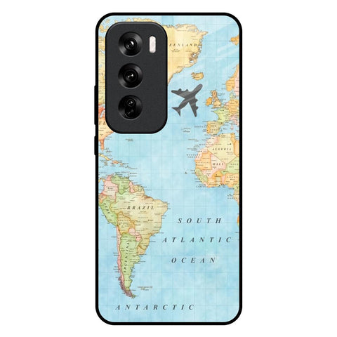 Travel Map Glossy Case for Oppo Reno 12 Pro 5G