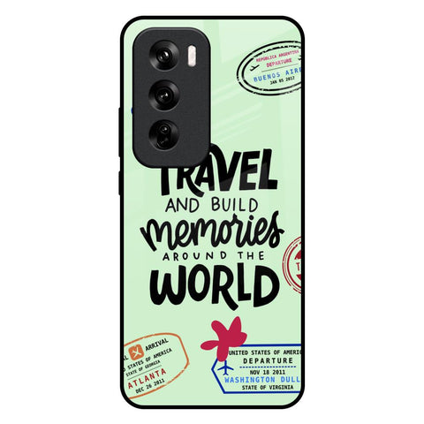 Travel Stamps Glossy Case for Oppo Reno 12 Pro 5G