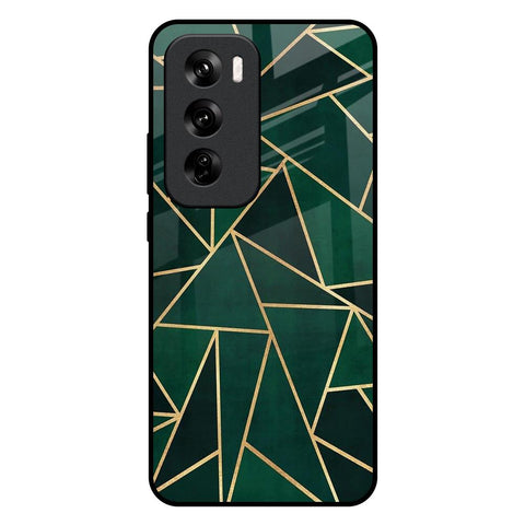 Abstract Green Glossy Case For Oppo Reno 12 Pro 5G