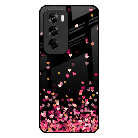 Heart Rain Fall Glossy Case For Oppo Reno 12 Pro 5G