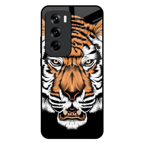 Angry Tiger Glossy Case For Oppo Reno 12 Pro 5G