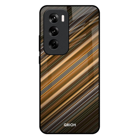 Diagonal Slash Pattern Glossy Case for Oppo Reno 12 Pro 5G
