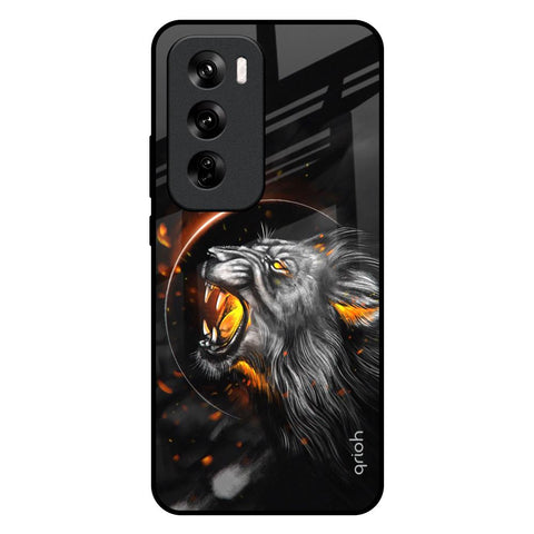 Aggressive Lion Glossy Case for Oppo Reno 12 Pro 5G