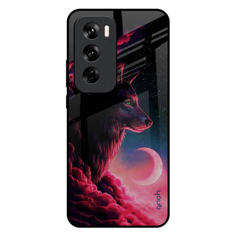 Moon Wolf Glossy Case for Oppo Reno 12 Pro 5G