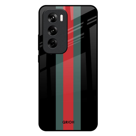 Vertical Stripes Glossy Case for Oppo Reno 12 Pro 5G