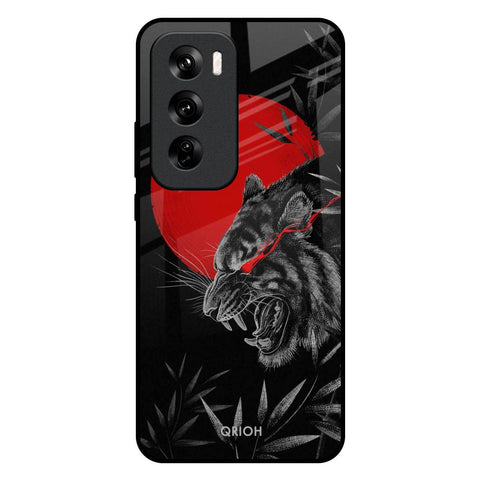 Red Moon Tiger Glossy Case for Oppo Reno 12 Pro 5G
