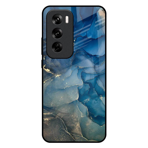 Blue Cool Marble Glossy Case for Oppo Reno 12 Pro 5G