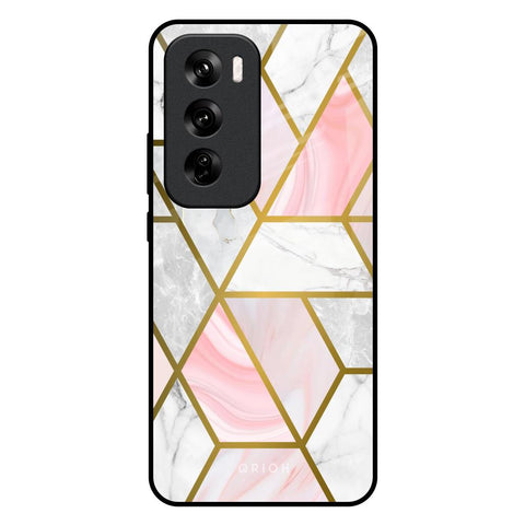 Geometrical Marble Glossy Case for Oppo Reno 12 Pro 5G