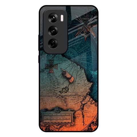 Geographical Map Glossy Case for Oppo Reno 12 Pro 5G