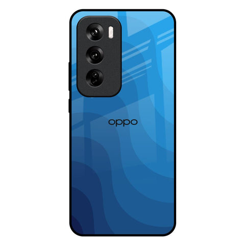 Blue Wave Abstract Glossy Case for Oppo Reno 12 Pro 5G