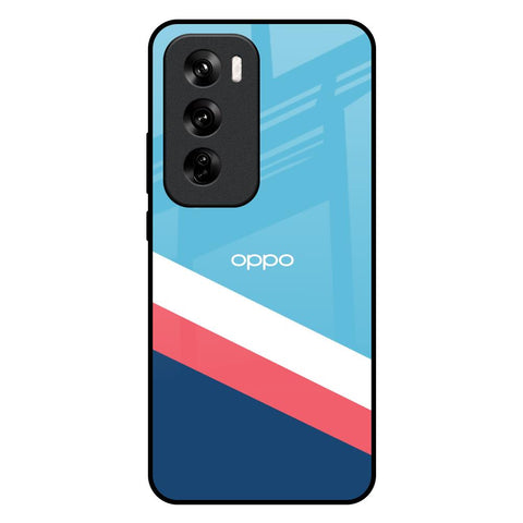 Pink & White Stripes Glossy Case For Oppo Reno 12 Pro 5G