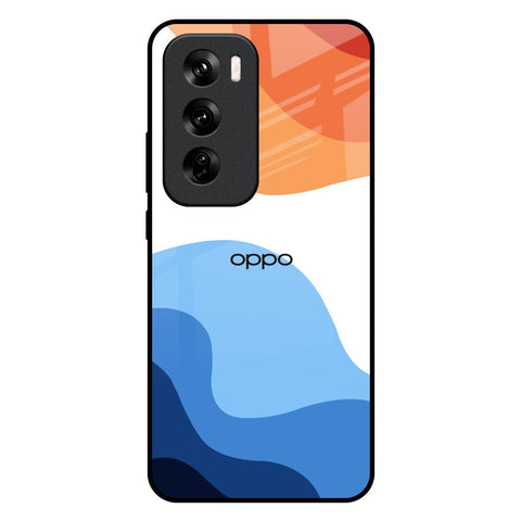 Wavy Color Pattern Glossy Case for Oppo Reno 12 Pro 5G