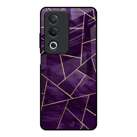 Geometric Purple Glossy Case For OPPO A3 Pro 5G