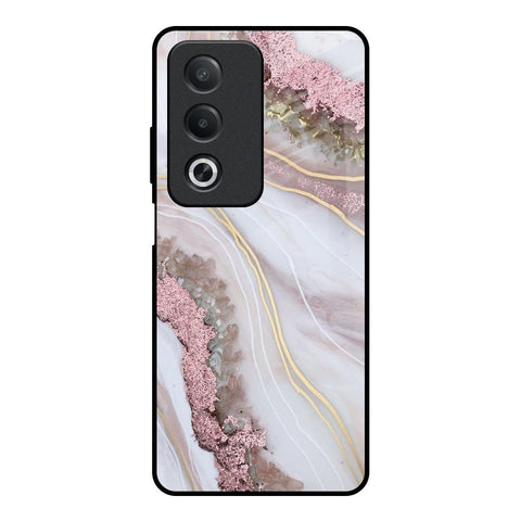 Pink & Gold Gllitter Marble Glossy Case for OPPO A3 Pro 5G