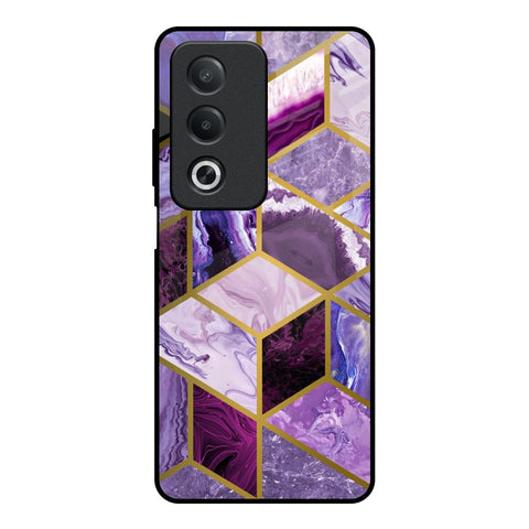 Purple Rhombus Marble Glossy Case for OPPO A3 Pro 5G