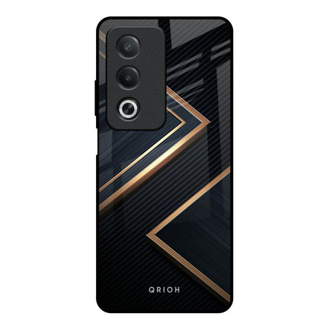 Sleek Golden & Navy Glossy Case for OPPO A3 Pro 5G