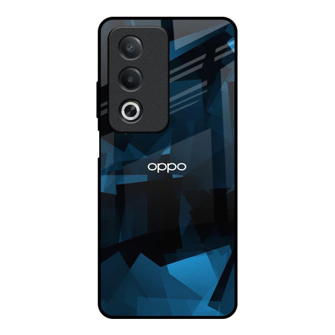 Polygonal Blue Box Glossy Case For OPPO A3 Pro 5G