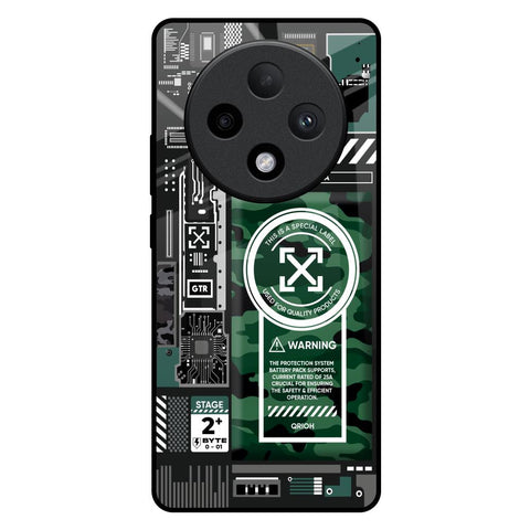 Green Camo Circuit Glossy Case for Oppo F27 Pro Plus