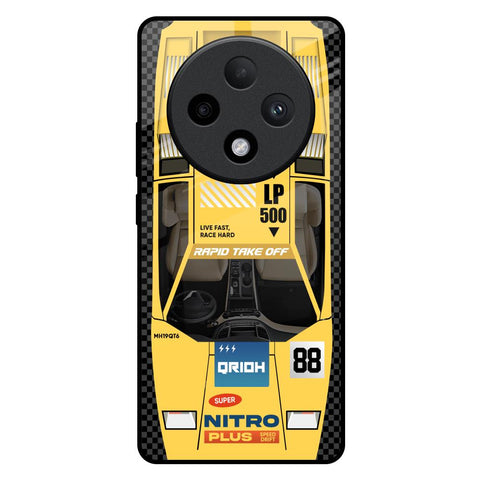 Yellow Racing Car Glossy Case for Oppo F27 Pro Plus