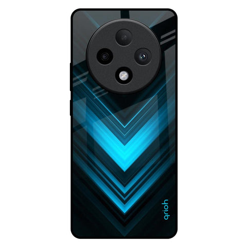 Vertical Blue Arrow Glossy Case For Oppo F27 Pro Plus