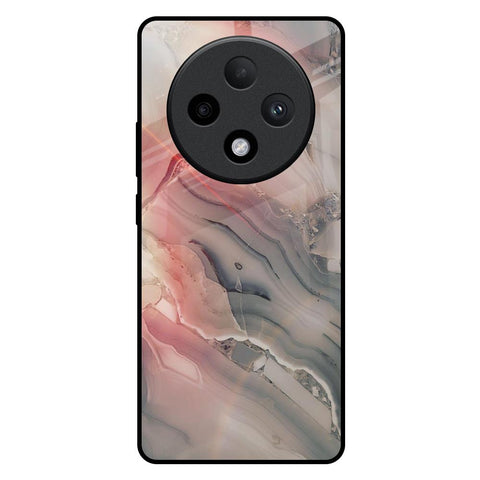 Pink And Grey Marble Glossy Case For Oppo F27 Pro Plus