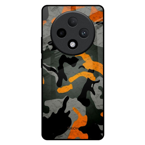 Camouflage Orange Glossy Case For Oppo F27 Pro Plus