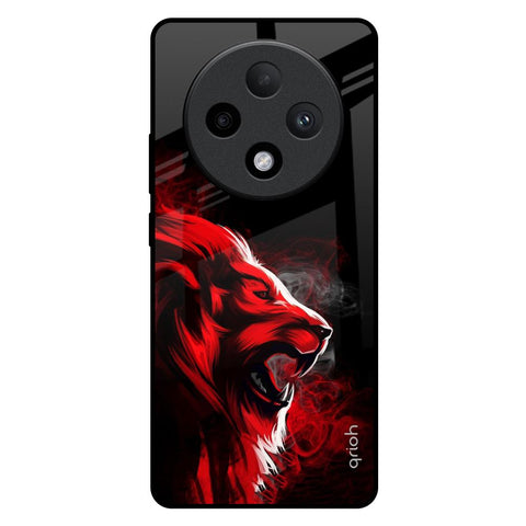 Red Angry Lion Glossy Case for Oppo F27 Pro Plus