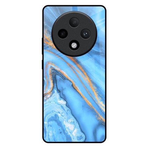 Vibrant Blue Marble Glossy Case for Oppo F27 Pro Plus