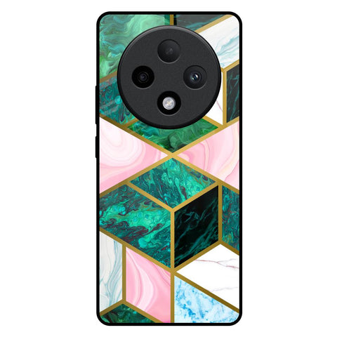 Seamless Green Marble Glossy Case for Oppo F27 Pro Plus