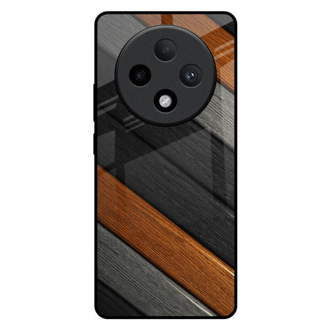 Tri Color Wood Glossy Case for Oppo F27 Pro Plus