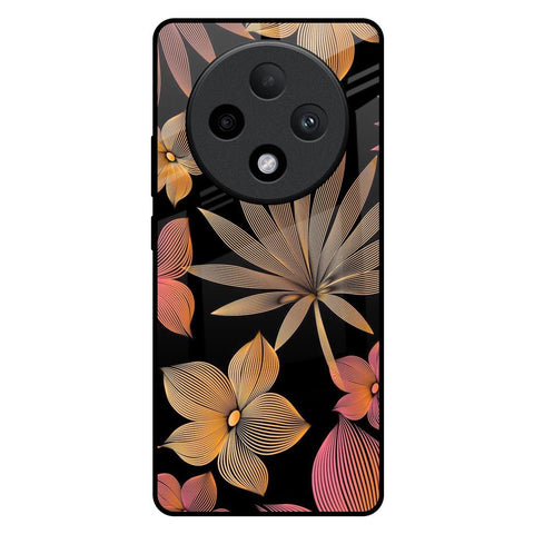 Lines Pattern Flowers Glossy Case for Oppo F27 Pro Plus