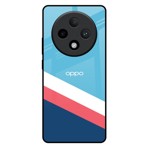 Pink & White Stripes Glossy Case For Oppo F27 Pro Plus
