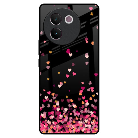 Heart Rain Fall Glossy Case For Vivo V30e
