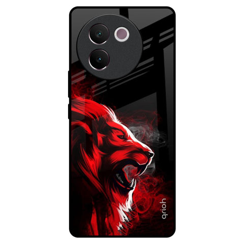 Red Angry Lion Glossy Case for Vivo V30e