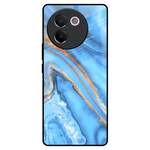 Vibrant Blue Marble Glossy Case for Vivo V30e