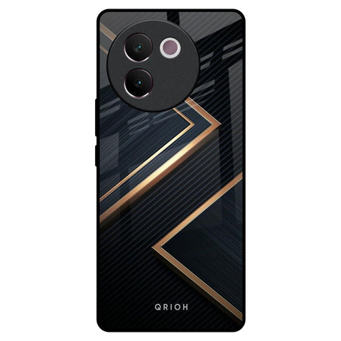 Sleek Golden & Navy Glossy Case for Vivo V30e
