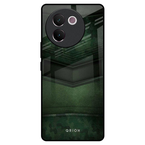 Green Leather Glossy Case for Vivo V30e